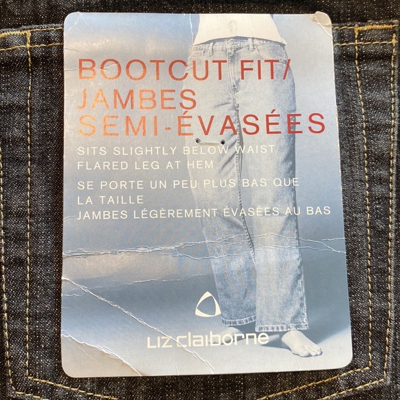 Liz Claiborne Dark Wash Bootcut Jeans - Picture 3 of 13